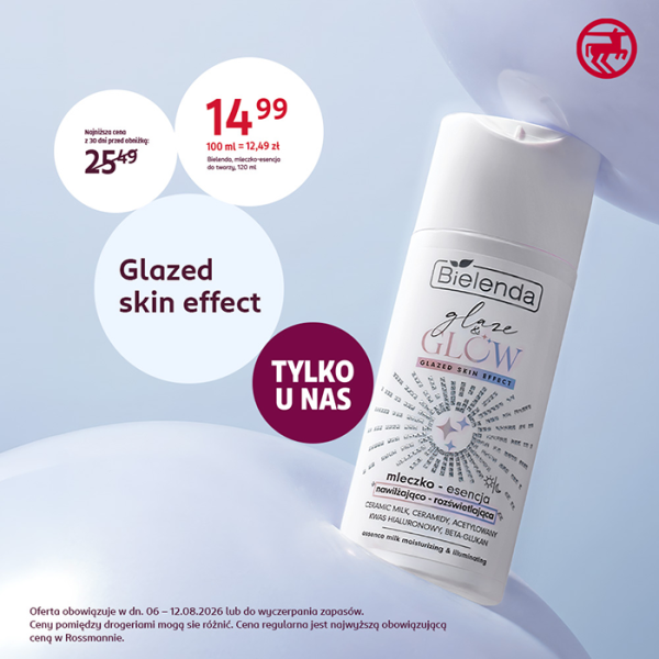 Рекламна графіка для Rossmann. Зволожувальне молочко Bielenda у яскравому кольоровому графічному макеті.